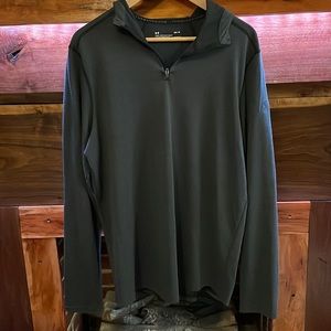 Under Armour men’s long sleeve, loose fit, 1/4 zip with hood, size M